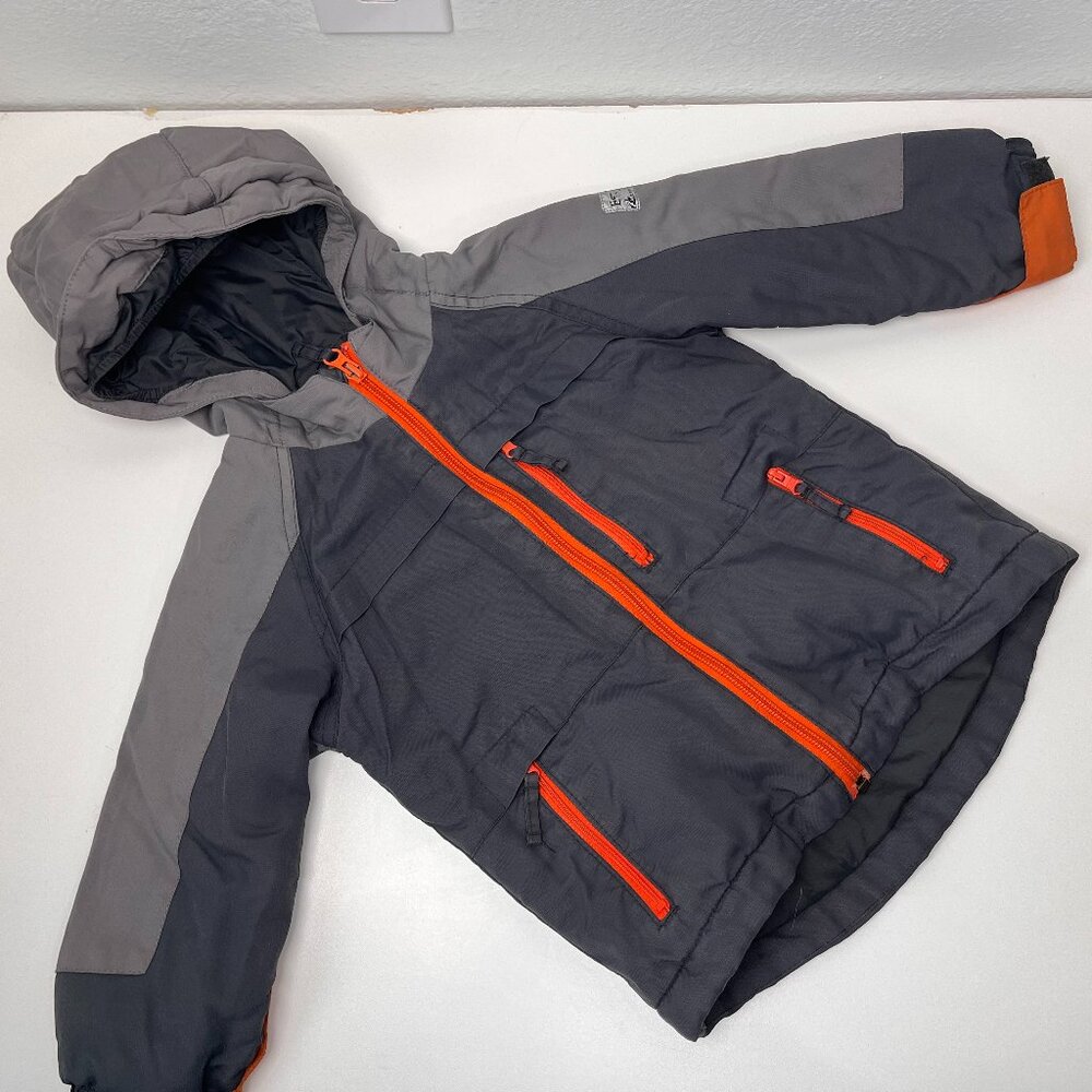 The Children's Place Boys 3-in-1 All Weather Winter Jacket - Grey/Orange